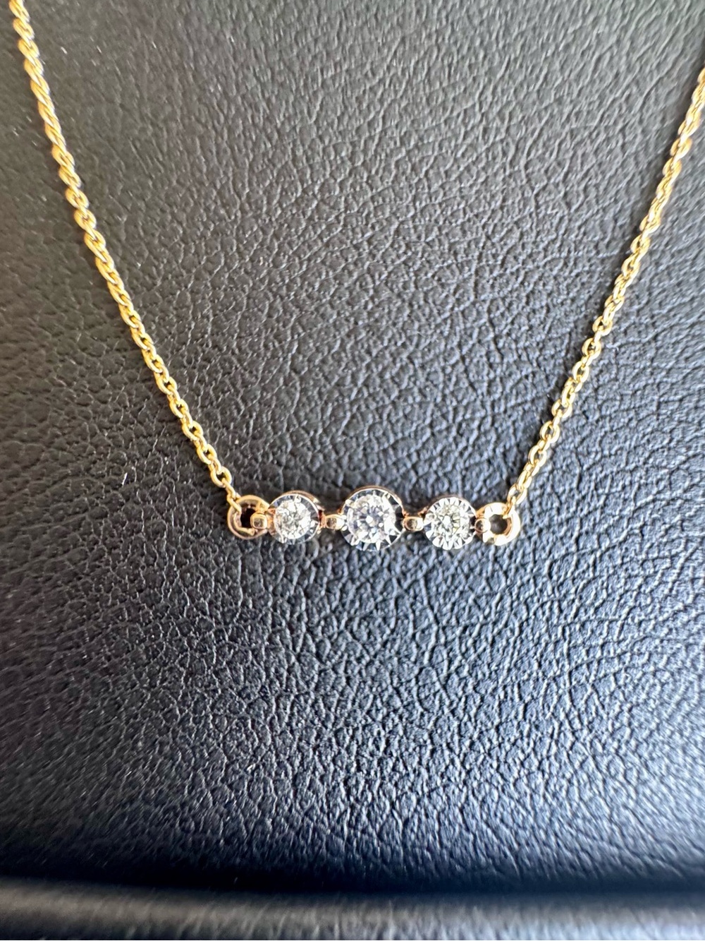 Dana Rebecca Designs Ava Bea Trio Station Diamond Bracelet 14k Yellow Gold 6.75” - Picture 2 of 11